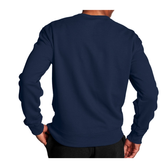 Champion Split Script Logo Powerblend Crewneck Sweatshirt in Blue Size Large - Picture 6 of 6